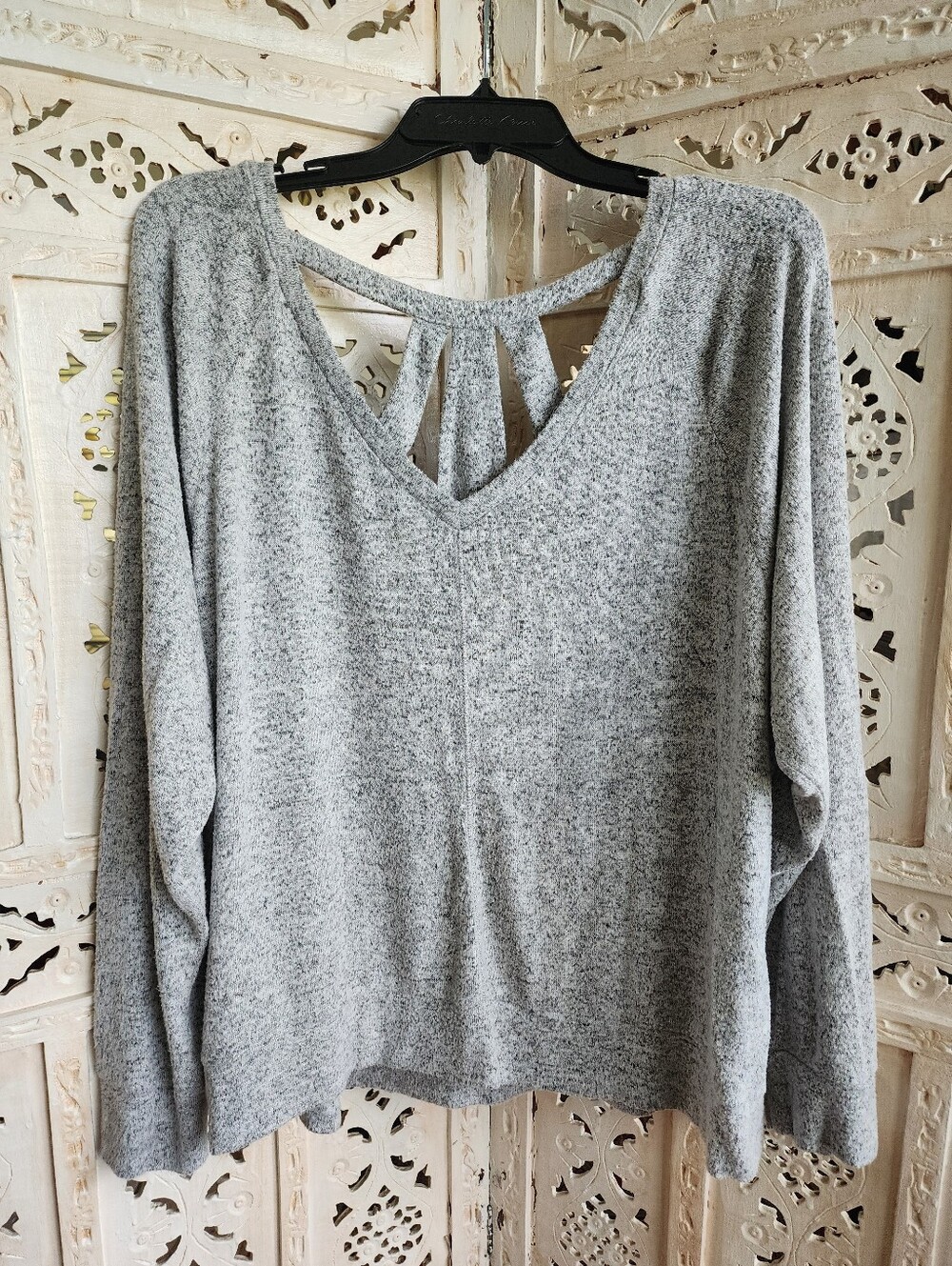 Nine Britton Grey Lightweight Pullover Longsleeve Sweater- Size XL Oversized
